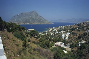 The island of Telendos in Panormos Bay on the island of Kalymnos