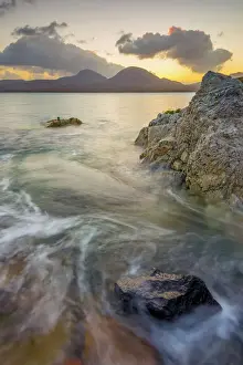 Islay Prints: Isle of Jura and Paps of Jura Mountains across Bunnahabhain Bay and Sound of Islay from Islay