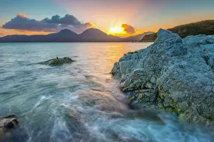 Islay Prints: Isle of Jura and Paps of Jura Mountains across Bunnahabhain Bay and Sound of Islay from Islay