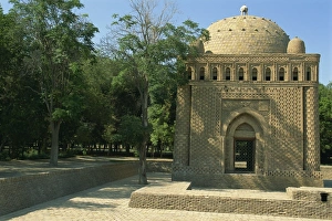 Ismail Samani mausoleum, built in 907 AD, Bukhara, Uzbekistan, Central Asia, Asia