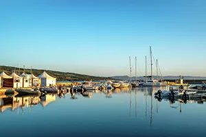 Green Hills Prints: Isola Rossa marina with boats, Sardinia, Italy, Mediterranean, Europe