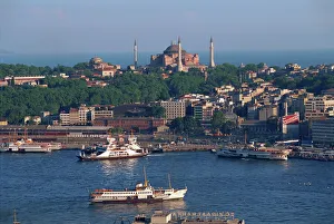 Istanbul Prints: Istanbul skyline including the Aghia Sophia Basilica