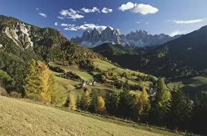 Dolomites Gallery: Italy, Cortina, Dolomites, view from over rolling landscape