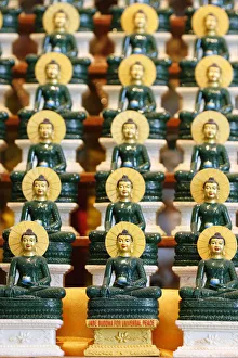 Saint Pierre En Faucigny Prints: Jade Buddha for universal peace, Tu An Buddhist Temple, Saint-Pierre-en-Faucigny