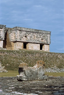 Governors Palace Prints: Jaguar throne in front of the Governors Palace