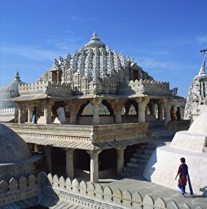 Jain Prints: Jain Temple, Ranakpur, India, Asia