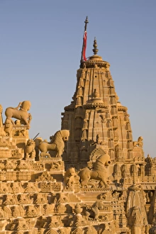 Images Dated 23rd November 2007: Jain Temple roof detail, Jaisalmer, Western Rajasthan, India, Asia