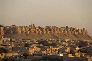 Jaisalmer Prints: Jaisalmer, view of the fortified old city