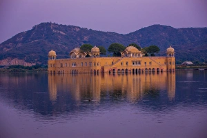 Jaipur Prints: Jal Mahal Floating Lake Palace, Jaipur, Rajasthan, India, Asia
