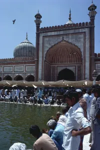 Old Delhi Prints: Jama Masjid (Friday Mosque), Old Delhi, India, Asia