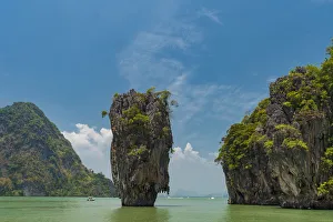 Thai Culture Prints: James Bond Island, featured in the movie The Man with the Golden Gun, Phang Nga, Thailand