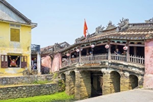 Covered Bridge Prints: The Japanese Covered Bridge in Hoi An ancient town, UNESCO World Heritage Site, Hoi An
