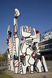 Images Dated 20th October 2008: Jean Dubuffet statue called, Monument au Fantome, downtown Houston, Texas