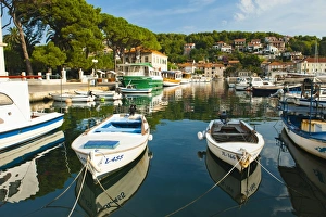 Hvar Island Prints: Jelsa Harbour on Hvar Island, Dalmatian Coast, Adriatic, Croatia, Europe