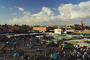 Awning Prints: Jemaa El Fna, Medina, Marrakesh, Morocco, North Africa, Africa