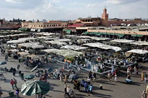 Stalls Prints: Jemaa el Fna Square, Medina, Marrakesh, Morocco, North Africa, Africa