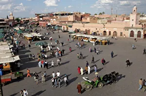 Squares Prints: Jemaa el Fna Square, Medina, Marrakesh, Morocco, North Africa, Africa