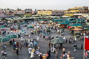 Marrakesh Prints: Jemaa el-Fna Square, UNESCO World Heritage Site, Marrakech, Morocco, North Africa, Africa