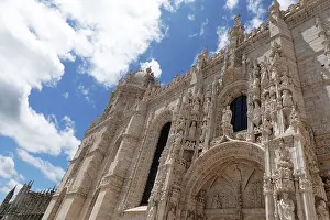 The Jeronimos Monastery or Hieronymites Monastery, a former monastery of the Order of Saint Jerome, Belem, Lisbon