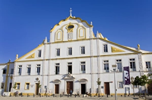 Republic Square Prints: Jesuit College Church in Republic Square, Portimao, Algarve, Portugal, Europe