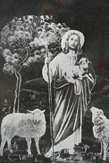Images Dated 27th June 2007: Jesus the Good Shepherd, Bossey, Haute Savoie, France, Europe
