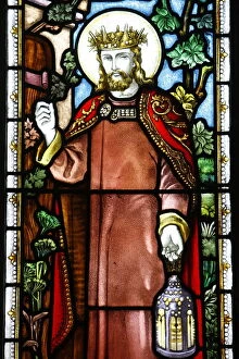 Images Dated 13th July 2008: Jesus the King and Light of the World, 19th century stained glass in St