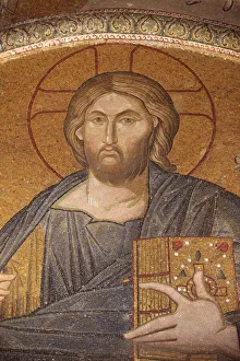 Depiction Prints: Jesus Pantocrator mosaic, Chora Church Museum, Istanbul, Turkey, Europe