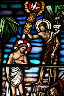 Baptism Prints: Jesuss baptism, Val d Aoste, Italy, Europe