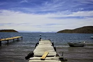 Images Dated 24th October 2010: Jetty at Challapampa, Isla del Sol, Lake Titicaca, Bolivia, South America