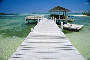 George Town Prints: Jetty near Georgetown, Exuma, Bahamas