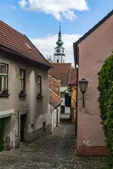 Basilicas Prints: Jewish Quarter and St. Procopius Basilica, UNESCO World Heritage Site, Trebic