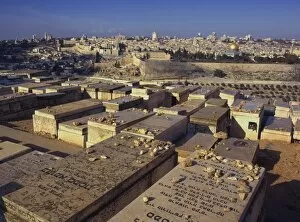 Jewish tombs in the Mount of Olives cemetery