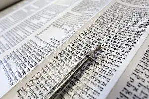 Traditional Ceremony Prints: Jewish Torah scroll with pointer, Paris, France, Europe