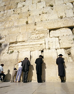 Western Wall Prints: Jews praying at the Western Wall