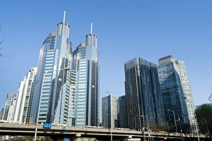 Images Dated 23rd April 2010: Jia Li (Kerry) Center and Fortune Plaza office building, New East Central Business District