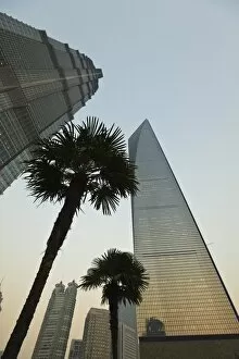 Images Dated 21st November 2008: The Jin Mao Tower on the left, and the Shanghai World Financial Center on the right