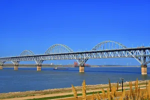 Riverbanks Prints: The Jiujiang Changjiang First Bridge over the Yangtze River