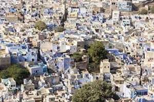 Old Towns Prints: Jodhpur, Blue City (Navchokiya), Rajasthan, India, Asia