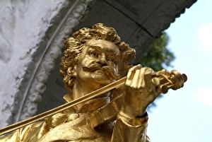 Composer Prints: Johann Strauss statue at Stadtpark, Vienna, Austria, Europe