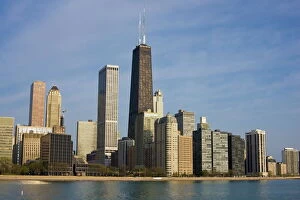 John Hancock Center and Near North Chicago skyline from Lake Michigan, Chicago