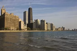 John Hancock Center and Near North skyline from Ohio Street Beach, Chicago