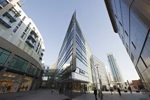 Stores Prints: John Lewis department store, city center shopping area, Cardiff, Wales