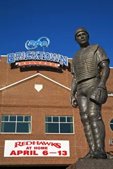 Oklahoma Prints: Johnny Bench statue outside Bricktown Baseball Park