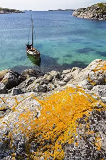 Lichen Prints: Per Johnsons replica of traditional Viking boat on Hitra Island