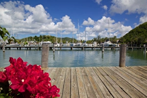 Pier Prints: Jolly Harbour, St. Mary, Antigua, Leeward Islands, West Indies, Caribbean, Central America