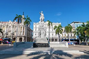 Parque Central Prints: Jose Marti statue in the Parque Central, Havana, Cuba, West Indies, Central America