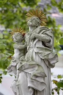 Joseph Prints: Joseph and Jesus, Heiligenkreuz Abbey, Heiligenkreuz, Lower Austria, Austria, Europe