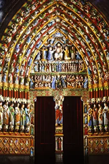 Images Dated 5th September 2009: Last Judgement Gate, Amiens Cathedral, UNESCO World Heritage Site, Amiens, Somme, France