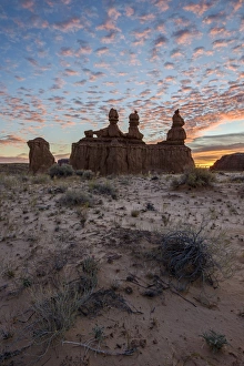 Pinnacle Prints: The Three Judges at sunrise, Goblin Valley State Park, Utah, United States of America