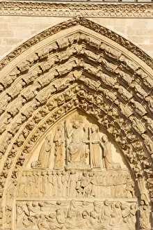 Images Dated 12th May 2008: Last Judgment gate tympanum, west front, Notre Dame Cathedral, UNESCO World Heritage Site